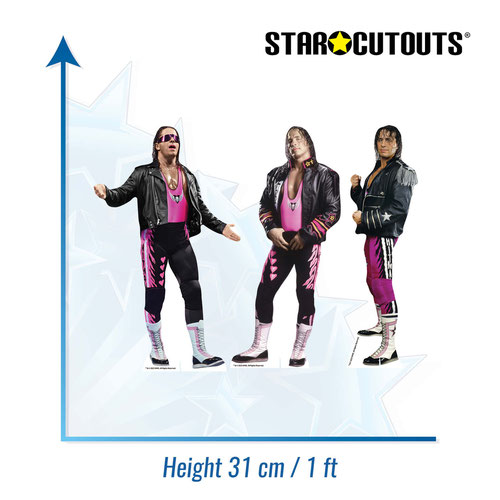 Bret Hart WWE Shelf Table Top Cardboard Cutouts - Pack of 3 Product Gallery Image