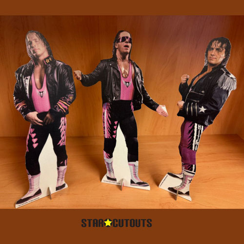Bret Hart WWE Shelf Table Top Cardboard Cutouts - Pack of 3 Product Gallery Image