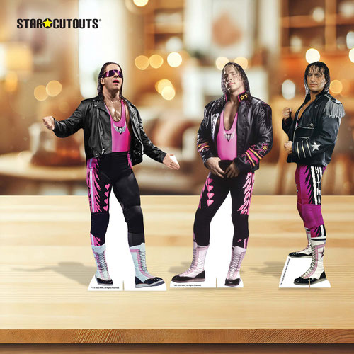 Bret Hart WWE Shelf Table Top Cardboard Cutouts - Pack of 3 Product Gallery Image