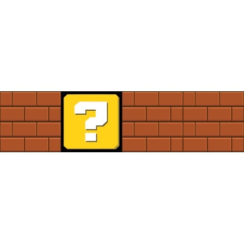 Brick Wall And Question Mark PVC Party Sign Decoration 124cm x 31cm Product Image