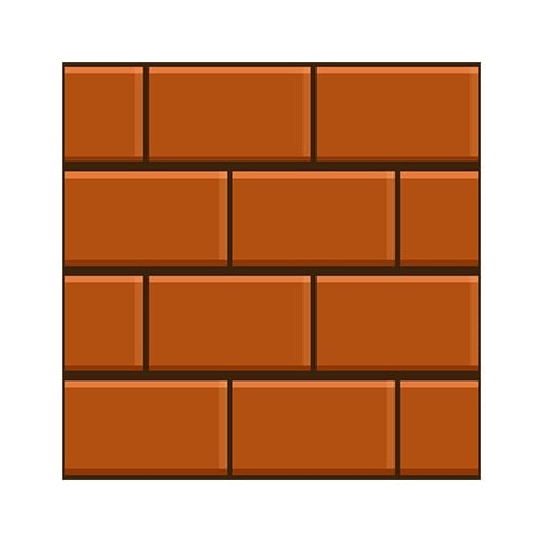 Brick Wall Small PVC Party Sign Decoration 31cm x 31cm