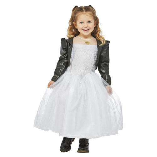 Bride of Chucky Tiffany Girls Fancy Dress Costume Kids Medium - Age 7-9 Product Gallery Image