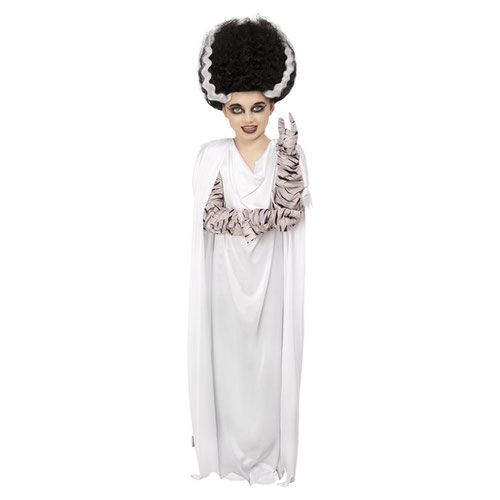 Bride of Frankenstein Universal Monsters Girls Fancy Dress Costume Kids Small - Age 4-6 Product Gallery Image
