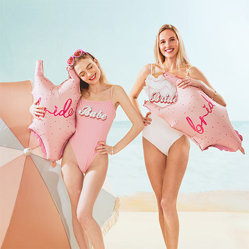 Bride Pink Swimming Costume Swimsuit Giant Helium Foil Balloon 76cm / 30 in Product Gallery Image