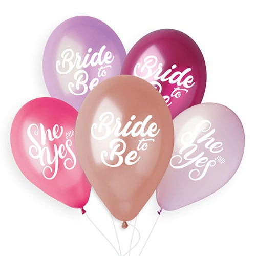 Bride To Be Hen Party Pink Latex Balloons 33cm / 13 in - Pack of 6