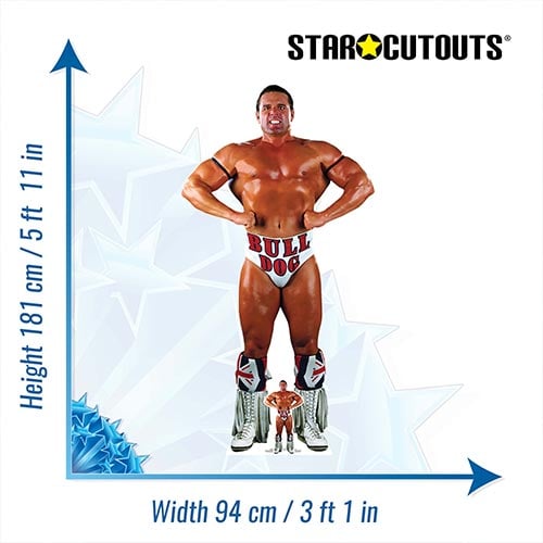 British Bulldog WWE Lifesize Cardboard Cutout 181cm Product Gallery Image