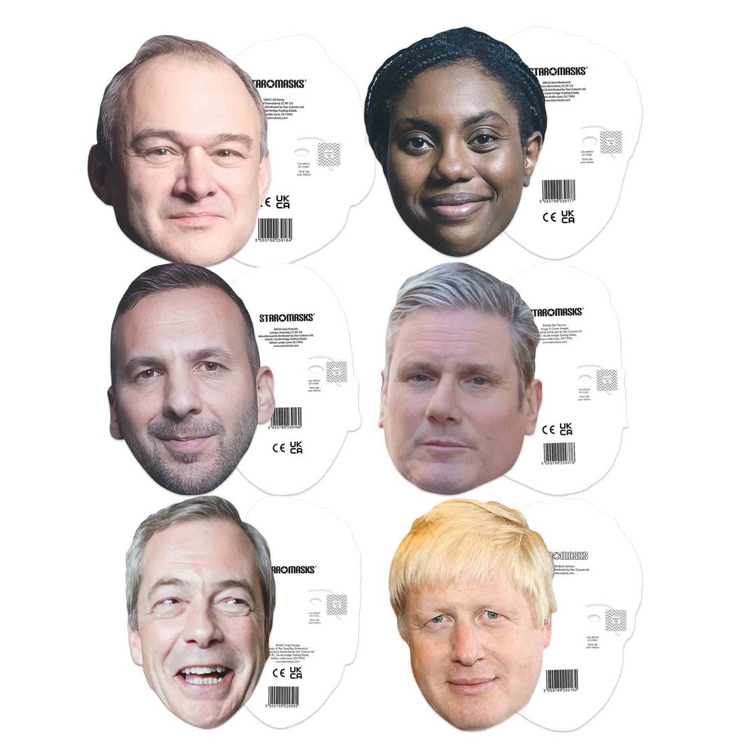 British Politicians Cardboard Face Masks - Pack of 6 Product Gallery Image