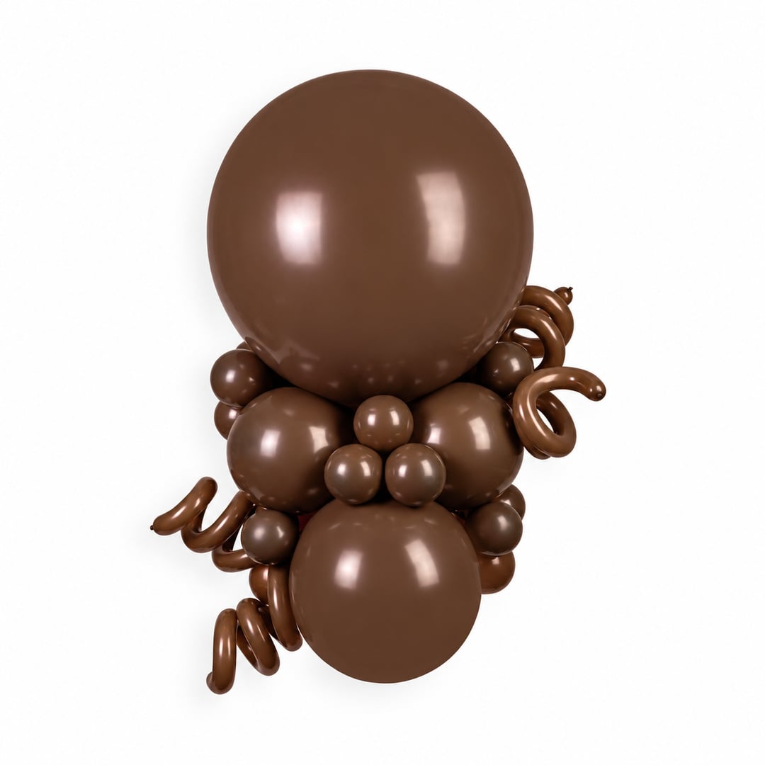 Brown Jumbo Latex Balloon 79cm / 31 in - Single View 3