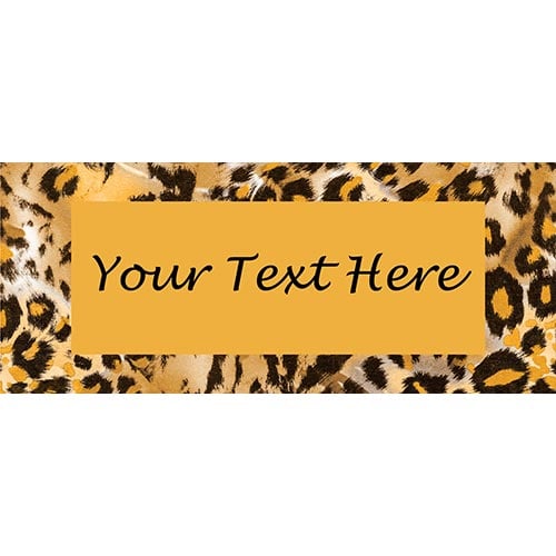 Brown Leopard Animal Print PVC Personalised Party Sign Decoration Product Gallery Image