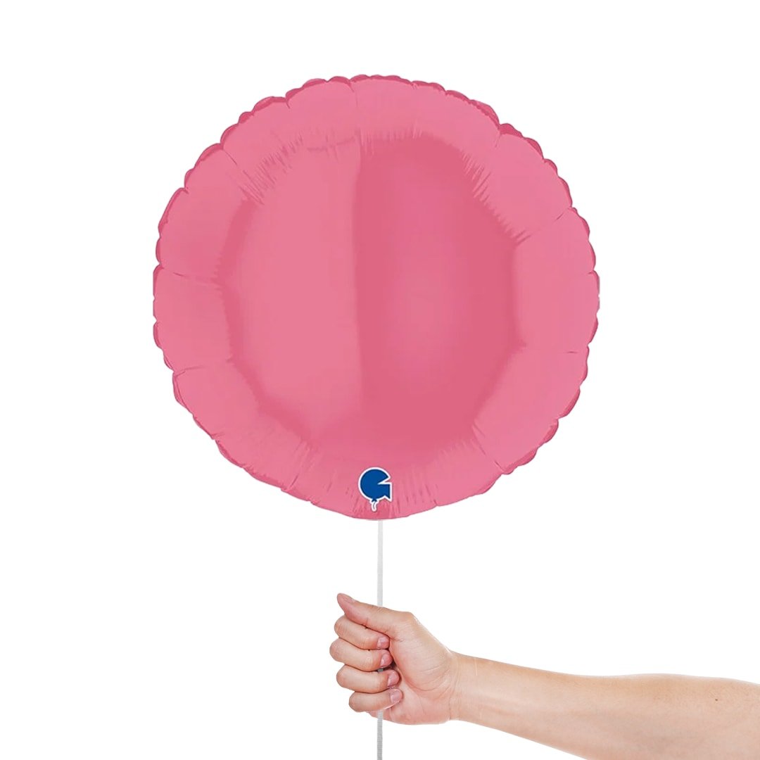 Bubblegum Pink Round Foil Helium Balloon 46cm / 18 in Product Gallery Image