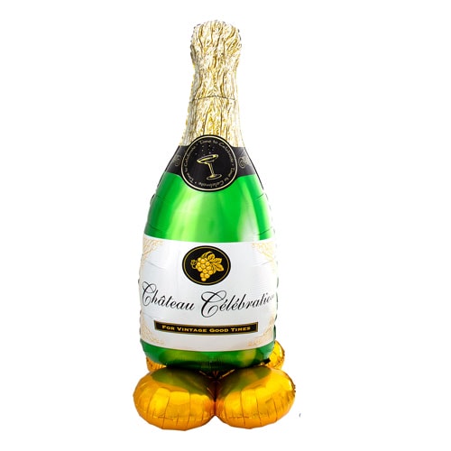 Bubbly Wine Bottle Airloonz Air Fill Giant Foil Balloon 152cm / 60 in Product Gallery Image