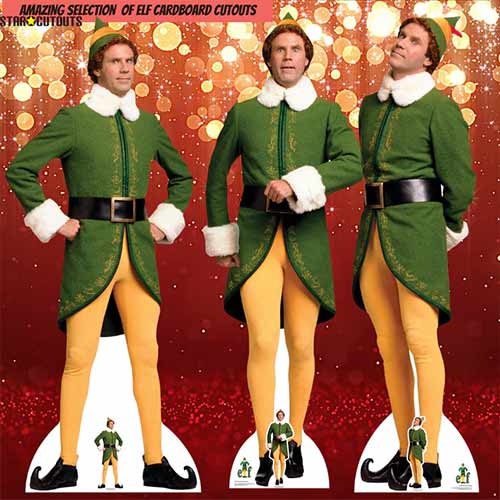 Buddy the Elf Classic Christmas Hands On Hips Will Ferrell Lifesize Cardboard Cutout 188cm Product Gallery Image
