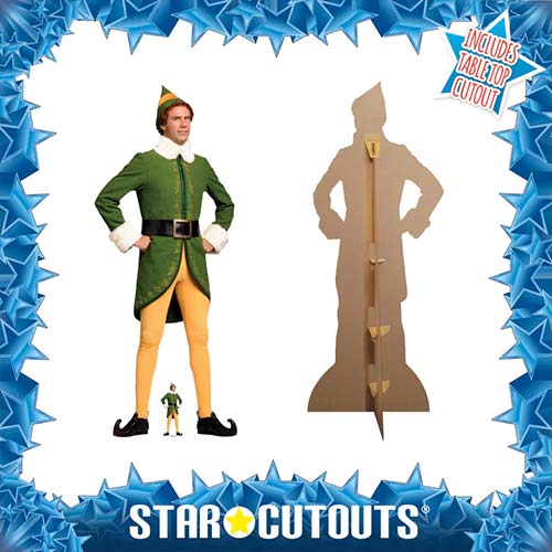 Buddy the Elf Classic Christmas Hands On Hips Will Ferrell Lifesize Cardboard Cutout 188cm Product Gallery Image