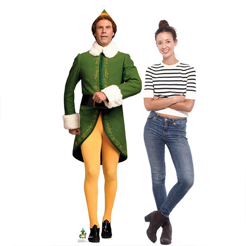Buddy the Elf Marching Will Ferrell Lifesize Cardboard Cutout 188cm Product Gallery Image