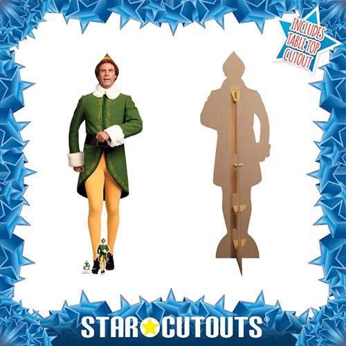 Buddy the Elf Marching Will Ferrell Lifesize Cardboard Cutout 188cm Product Gallery Image