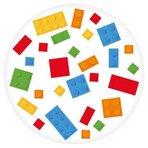 Building Blocks Paper Cupcake Cases - Pack of 60 Product Gallery Image