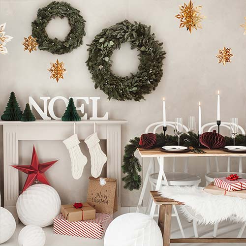 Burgundy Oval Honeycomb Hanging Paper Bauble Decoration 18cm Product Gallery Image