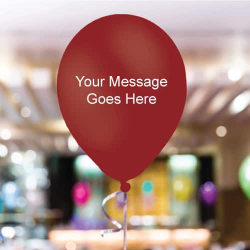 Burgundy Personalised 11 Inch Latex - 35 Balloons