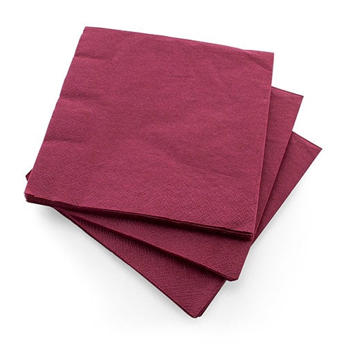 Burgundy Red Paper Luncheon Napkins 33cm 3 Ply - Pack of 20