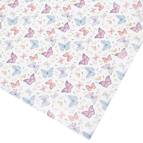 Butterflies White Gift Wrapping Paper Roll 3m Product Gallery Image