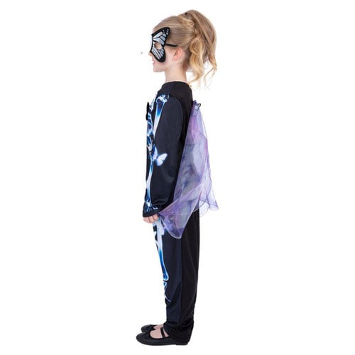 Butterfly Skeleton Jumpsuit Girls Fancy Dress Costume Kids Small - Age 4-6 Product Gallery Image