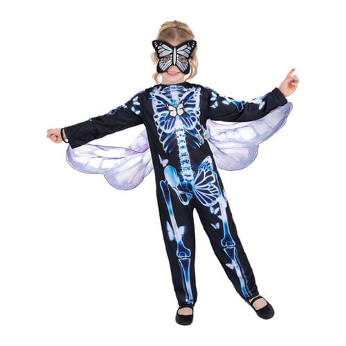 Butterfly Skeleton Jumpsuit Girls Fancy Dress Costume Kids Small - Age 4-6 Product Gallery Image