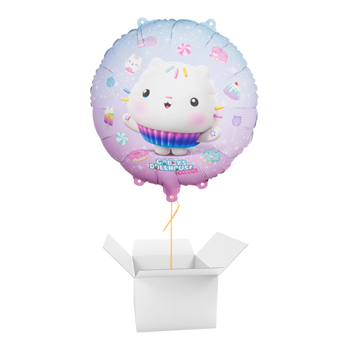 Cakey Gabby's Dollhouse Round Foil Helium Balloon - Inflated Balloon in a Box Product Gallery Image