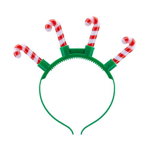 Candy Cane Light Up Christmas Fancy Dress Headband Product Image