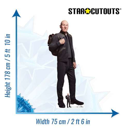Captain Jean Luc Picard Backpack Star Trek: Picard Patrick Stewart Lifesize Cardboard Cutout 178cm Product Gallery Image