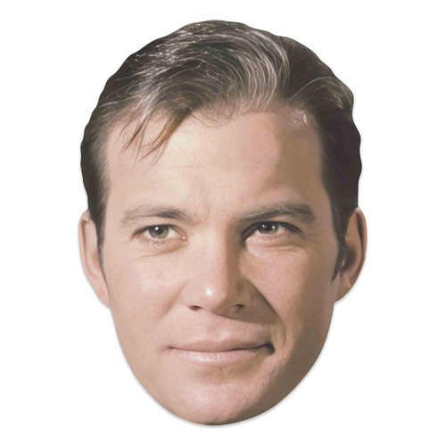 Captain Kirk Star Trek William Shatner Cardboard Face Mask Product Gallery Image