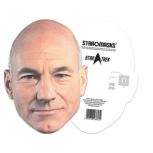 Captain Picard Star Trek Patrick Stewart Cardboard Face Mask Product Gallery Image