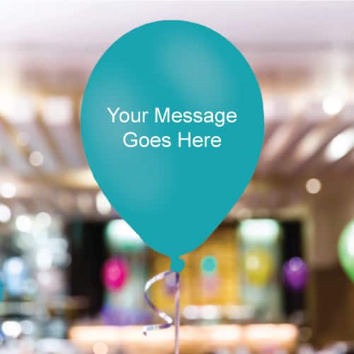 Caribbean-Teal Personalised 11 Inch Latex - 35 Balloons