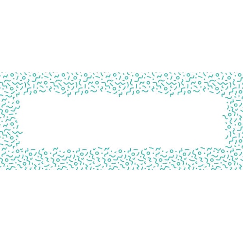 Caribbean Teal Squiggle Design Small Personalised Banner - 4ft x 2ft