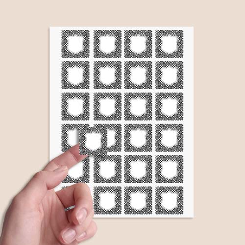 Cars Design 40mm Square Sticker sheet of 24 Product Gallery Image