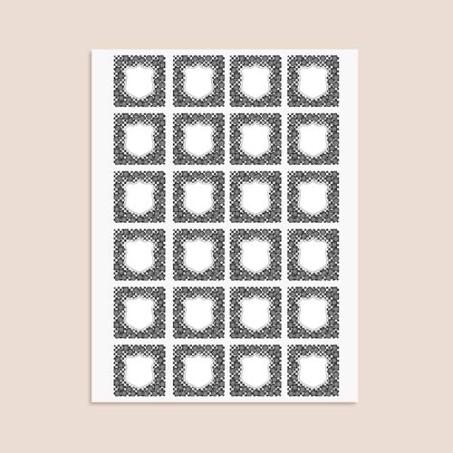 Cars Design 40mm Square Sticker sheet of 24 Product Gallery Image