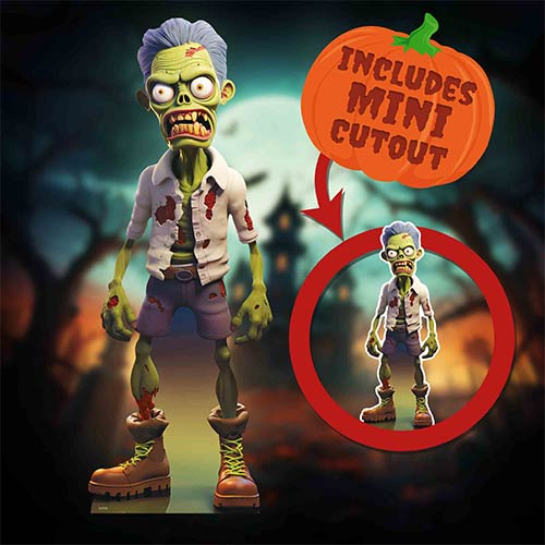 Cartoon Zombie Halloween Lifesize Cardboard Cutout 183cm Product Gallery Image