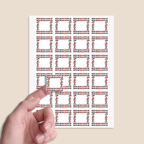 Casino Design 40mm Square Sticker sheet of 24 Product Gallery Image