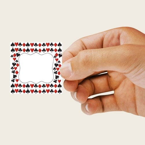 Casino Design 65mm Square Sticker sheet of 12 Product Gallery Image