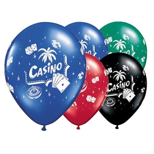 Casino Theme Latex Qualatex Balloon - 11 Inches / 28cm Product Image