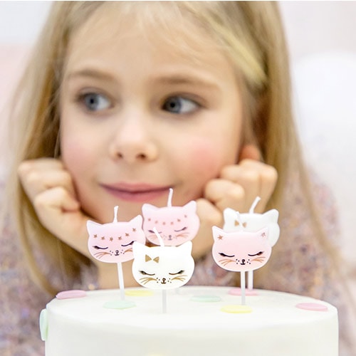 Cat Birthday Pick Candles - Pack of 6 Product Gallery Image