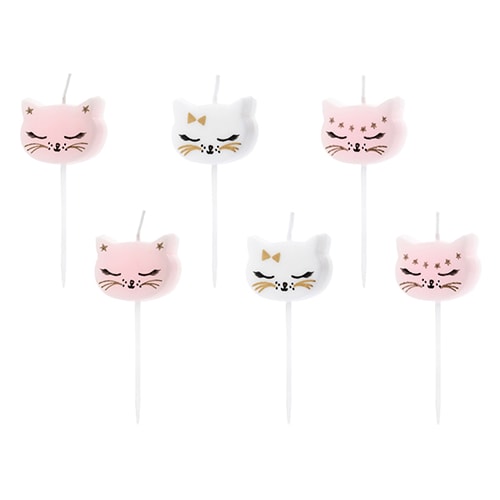 Cat Birthday Pick Candles - Pack of 6 Product Gallery Image