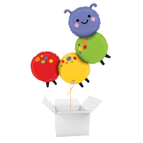 Caterpillar Foil Helium Giant Balloon - Inflated Balloon in a Box Product Gallery Image