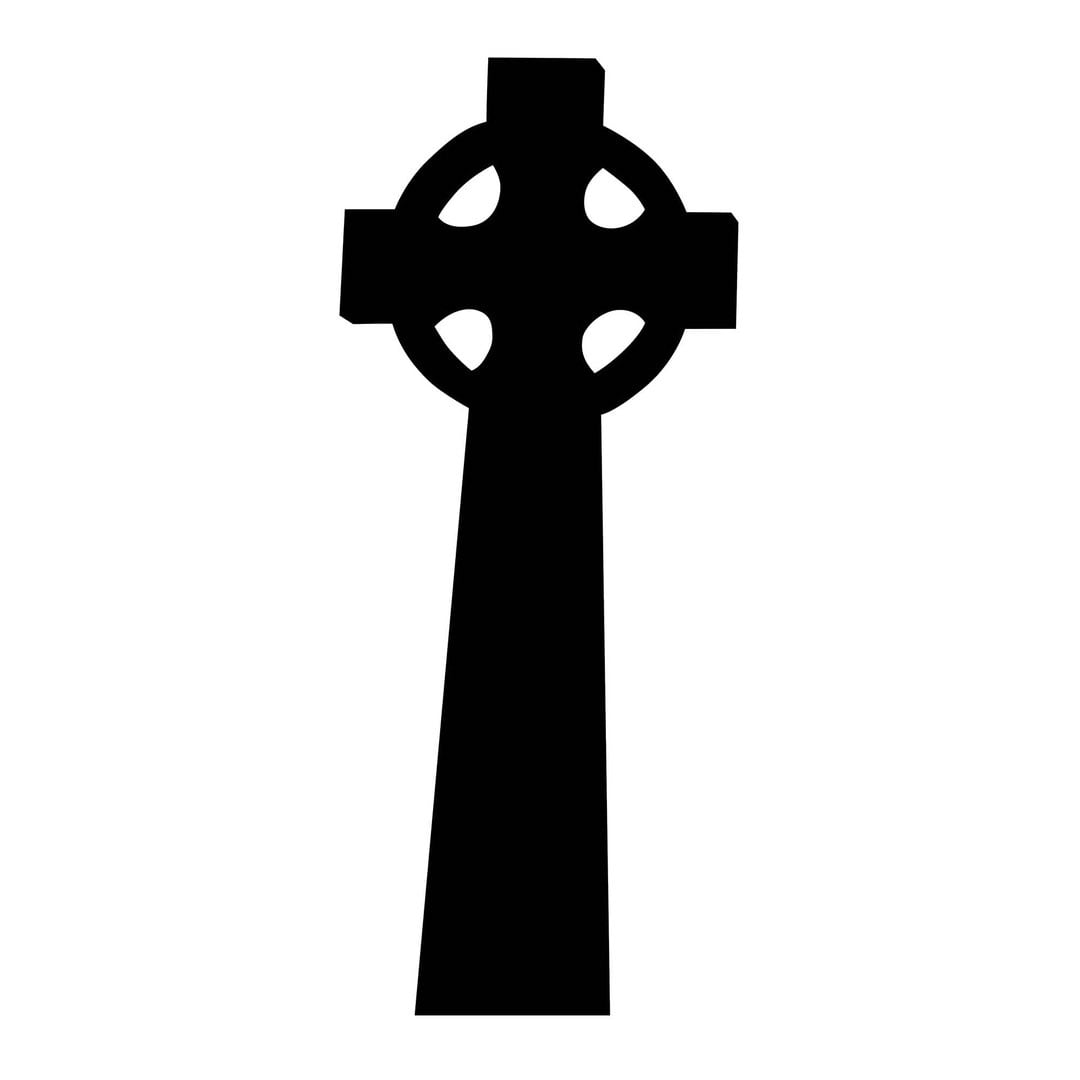 Celtic Cross Black Silhouette Lifesize Cardboard Cutout 174cm