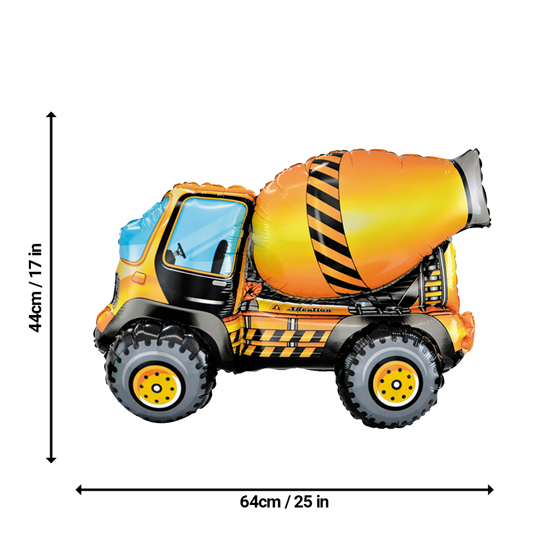 Cement Mixer 3D Standing Shaped Air Fill Foil Balloon 64cm / 25 in Product Gallery Image