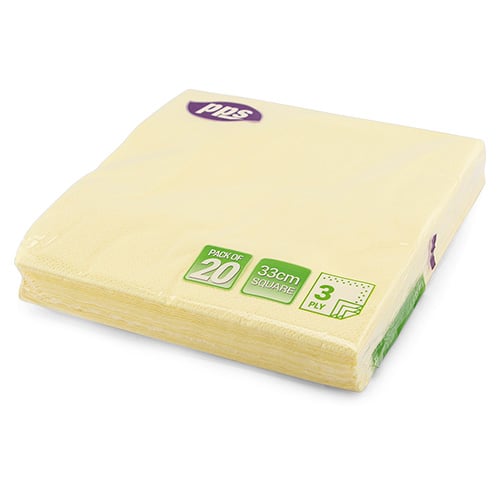 Champagne Paper Luncheon Napkins 33cm 3 Ply - Pack of 20 Product Gallery Image