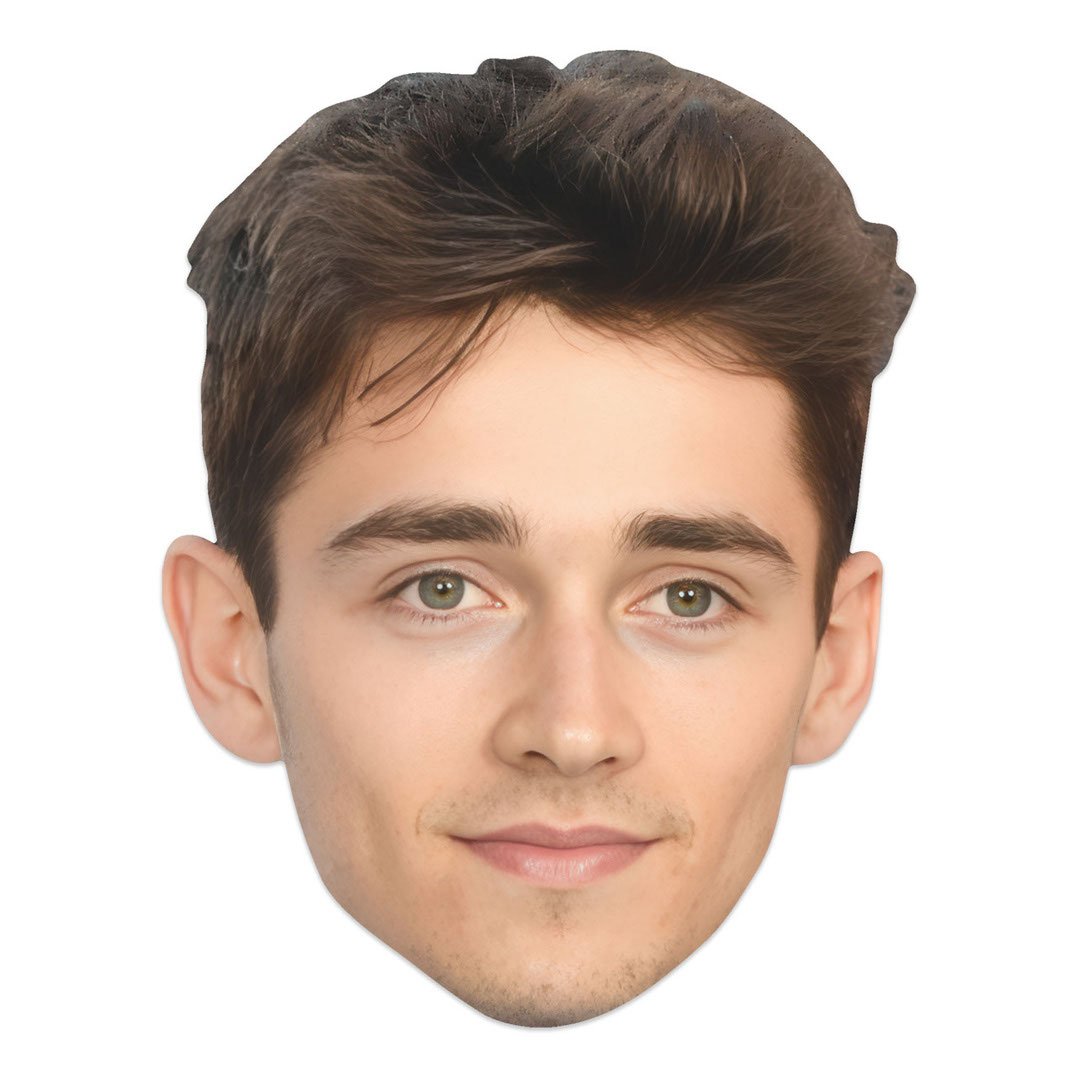 Charles LeClerc Cardboard Face Mask Product Gallery Image