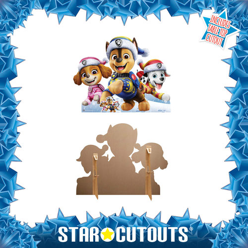Chase, Marshall and Skye Paw Patrol Christmas Group Lifesize Cardboard Cutout 95cm Product Gallery Image