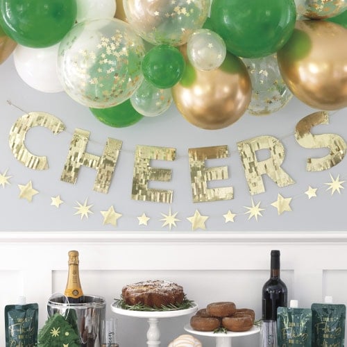 Cheers Gold Foil Fringe Letter Banner 1.2m Product Gallery Image