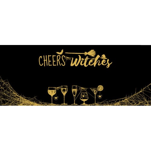 Cheers Witches Halloween Design Medium Personalised Banner - 6ft x 2.25ft