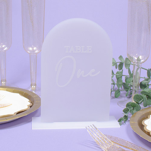 Chic Table Number Acrylic Arch Sign Product Gallery Image